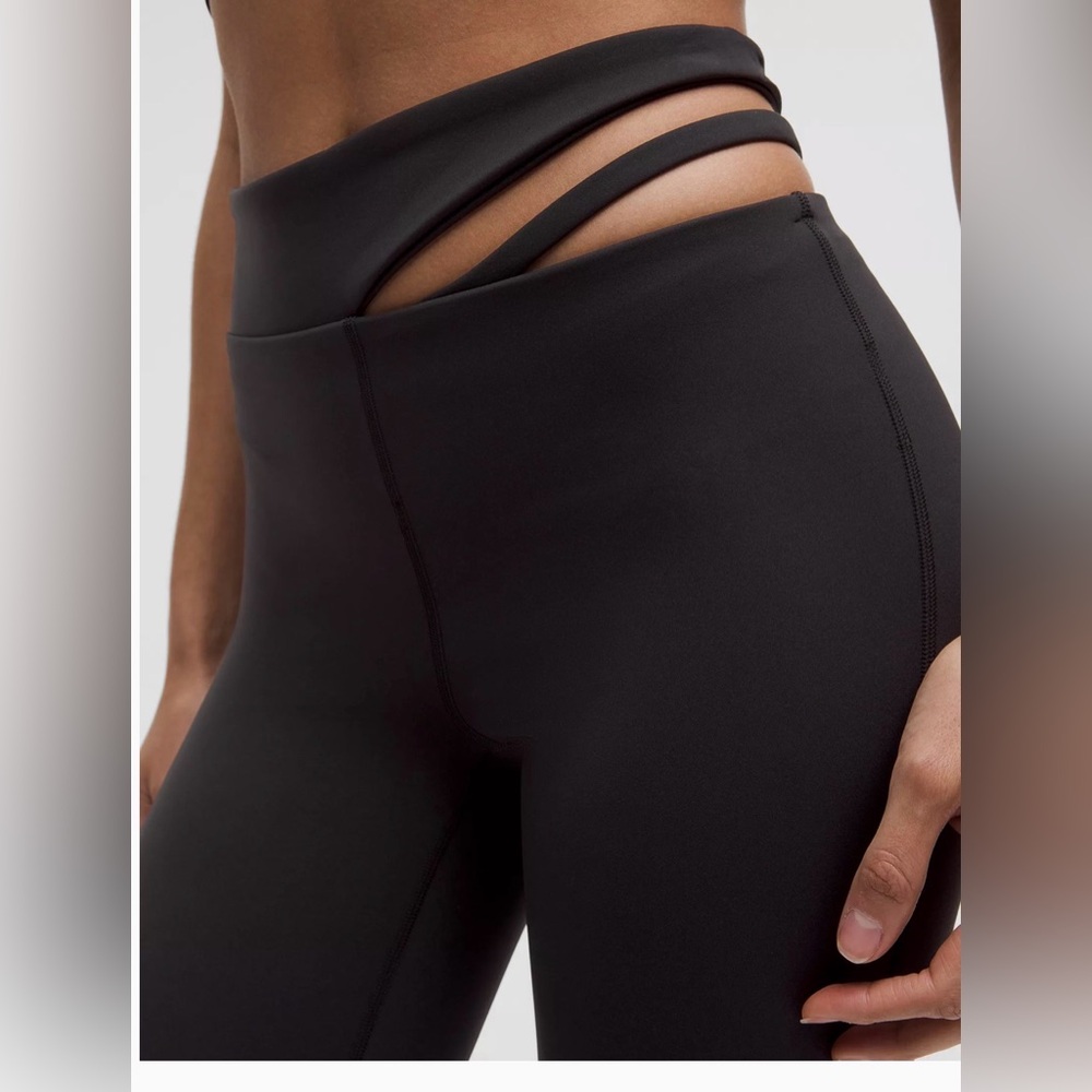lululemon athletica Black High-Waist Strappy Leggings